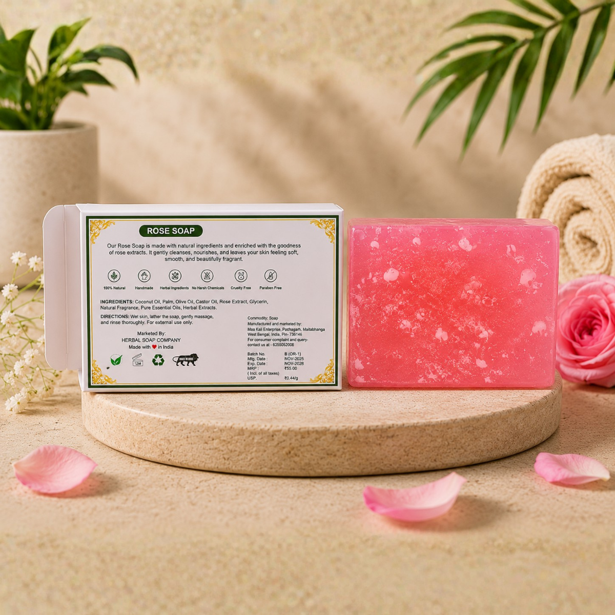 RMV 100% Natural Rose Care Soap